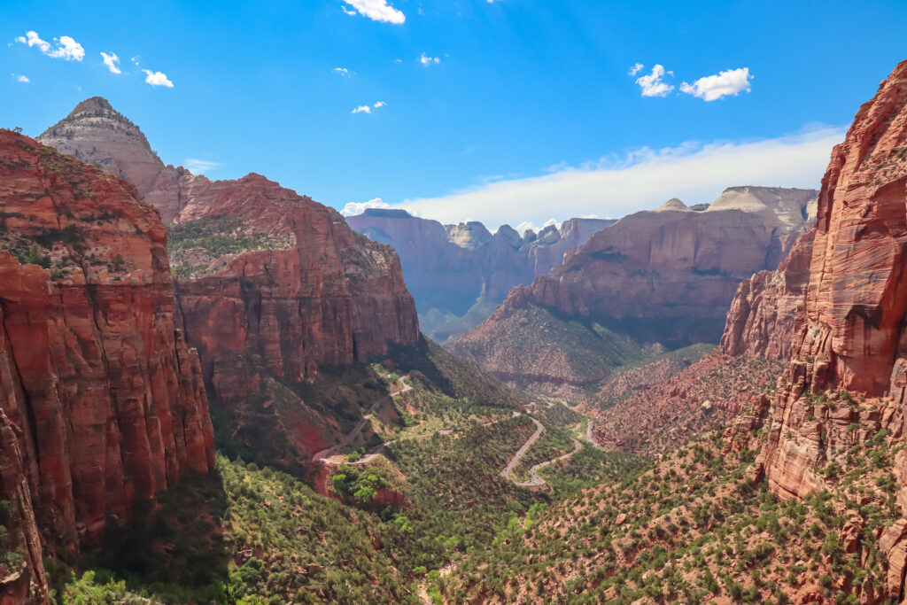 Zion National Park, East Mesa Trail, Aerial View, Hiking