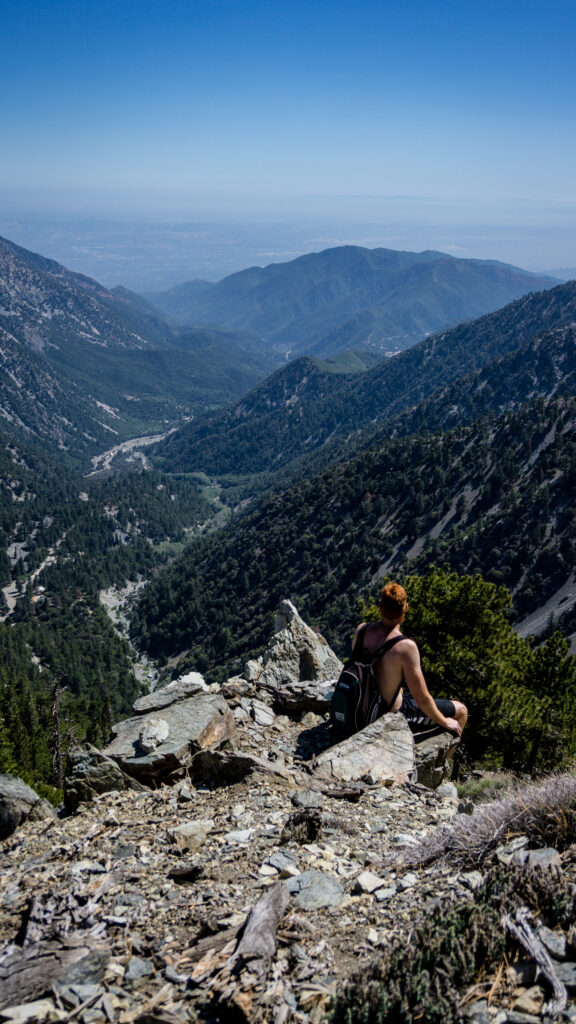 Views from the stunning register ridge trail, hiking, top view